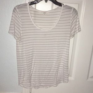 Garage Pink and White Striped Tee